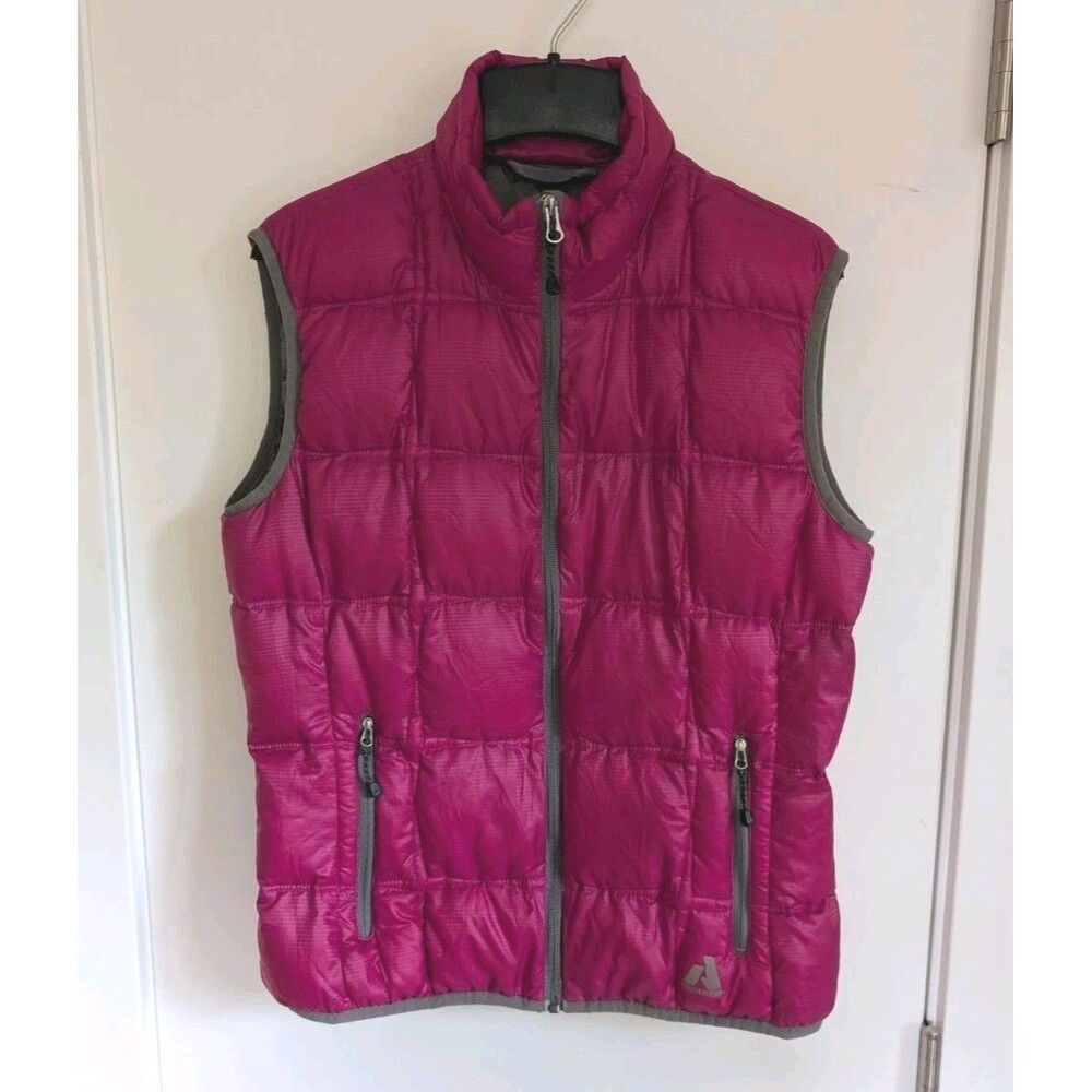 Eddie Bauer First Ascent Women's Whittaker Down Puffer Vest Size Small Pink Camp